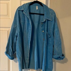 Vintage Blue Corduroy Jacket